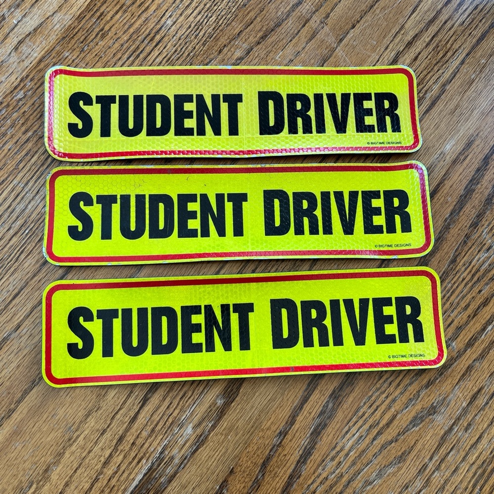 Student Driver Sign - Yellow